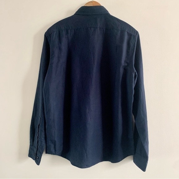 Banana REPUBLIC Heritage Expedition Utility Linen Cotton Blend Shirt Casual Navy - Picture 10 of 15